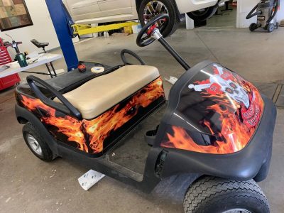 Flames Wrap // Golf Cart Wraps